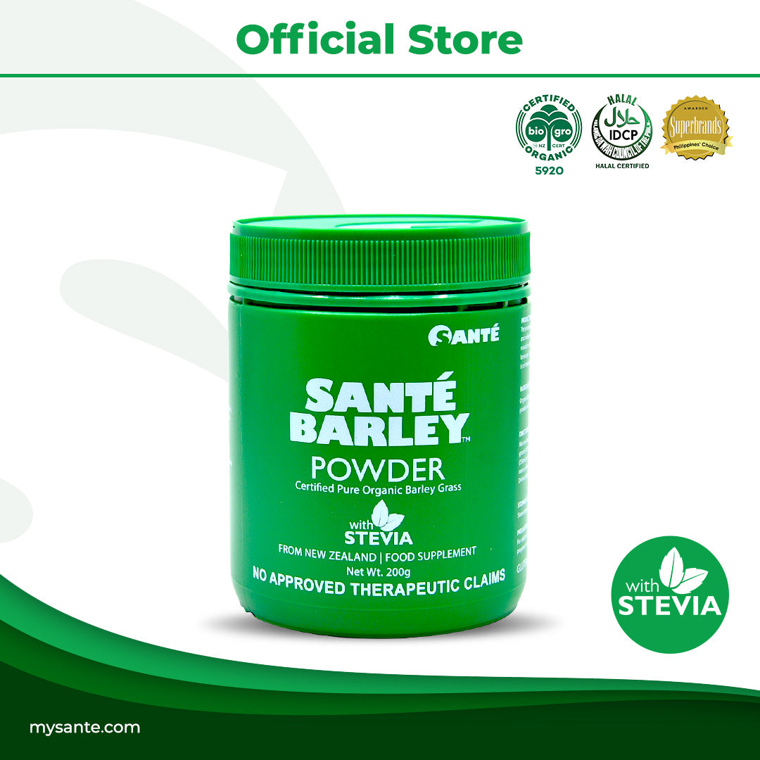 Santé Barley Powder with Stevia 200g Canister